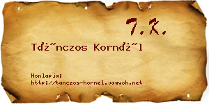 Tánczos Kornél névjegykártya